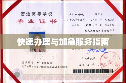韶关快速办理与加急服务指南