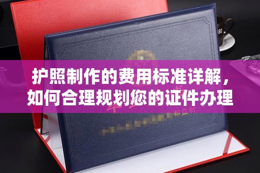 韶关护照制作的费用标准详解，如何合理规划您的证件办理预算