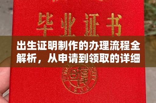 韶关出生证明制作的办理流程全解析，从申请到领取的详细指南