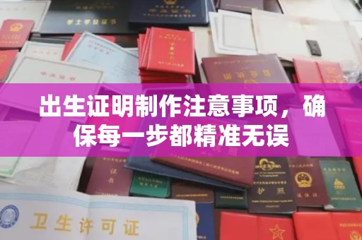韶关出生证明制作注意事项，确保每一步都精准无误