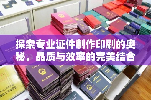 韶关探索专业证件制作印刷的奥秘，品质与效率的完美结合