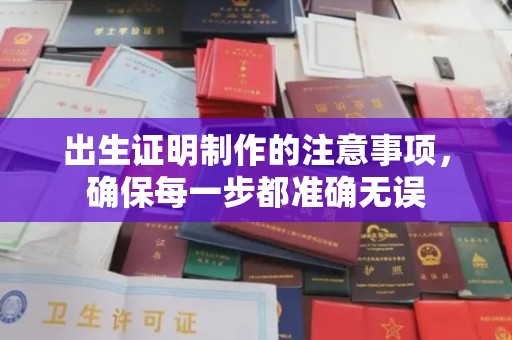 韶关出生证明制作的注意事项，确保每一步都准确无误