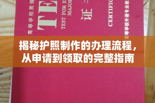 韶关揭秘护照制作的办理流程，从申请到领取的完整指南