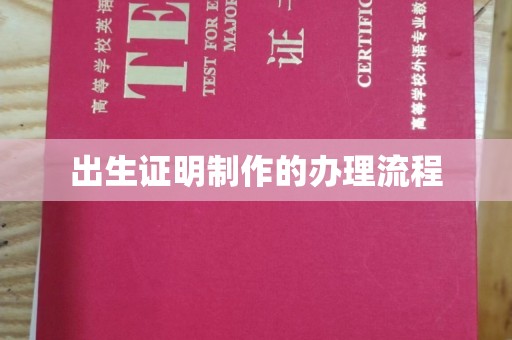 韶关出生证明制作的办理流程