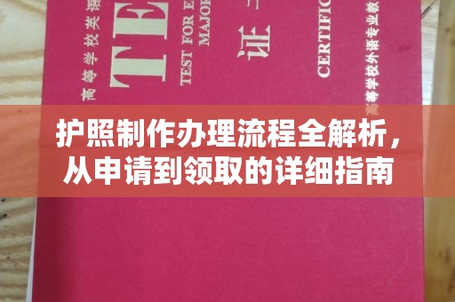 韶关护照制作办理流程全解析，从申请到领取的详细指南